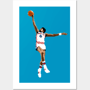 Dr.J Pixel Dunk Posters and Art